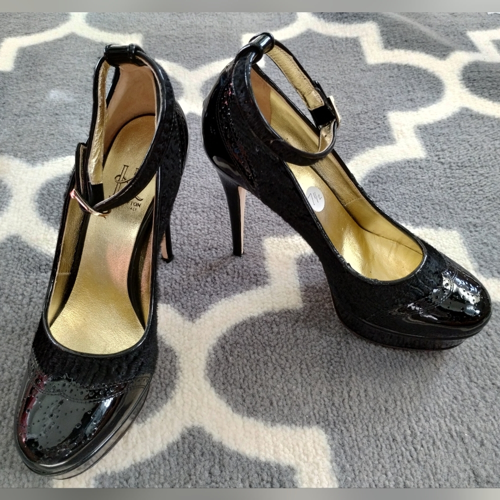 K Hampton Italian Made Influence - Platform Mary Jane Sandal with Ankle Strap